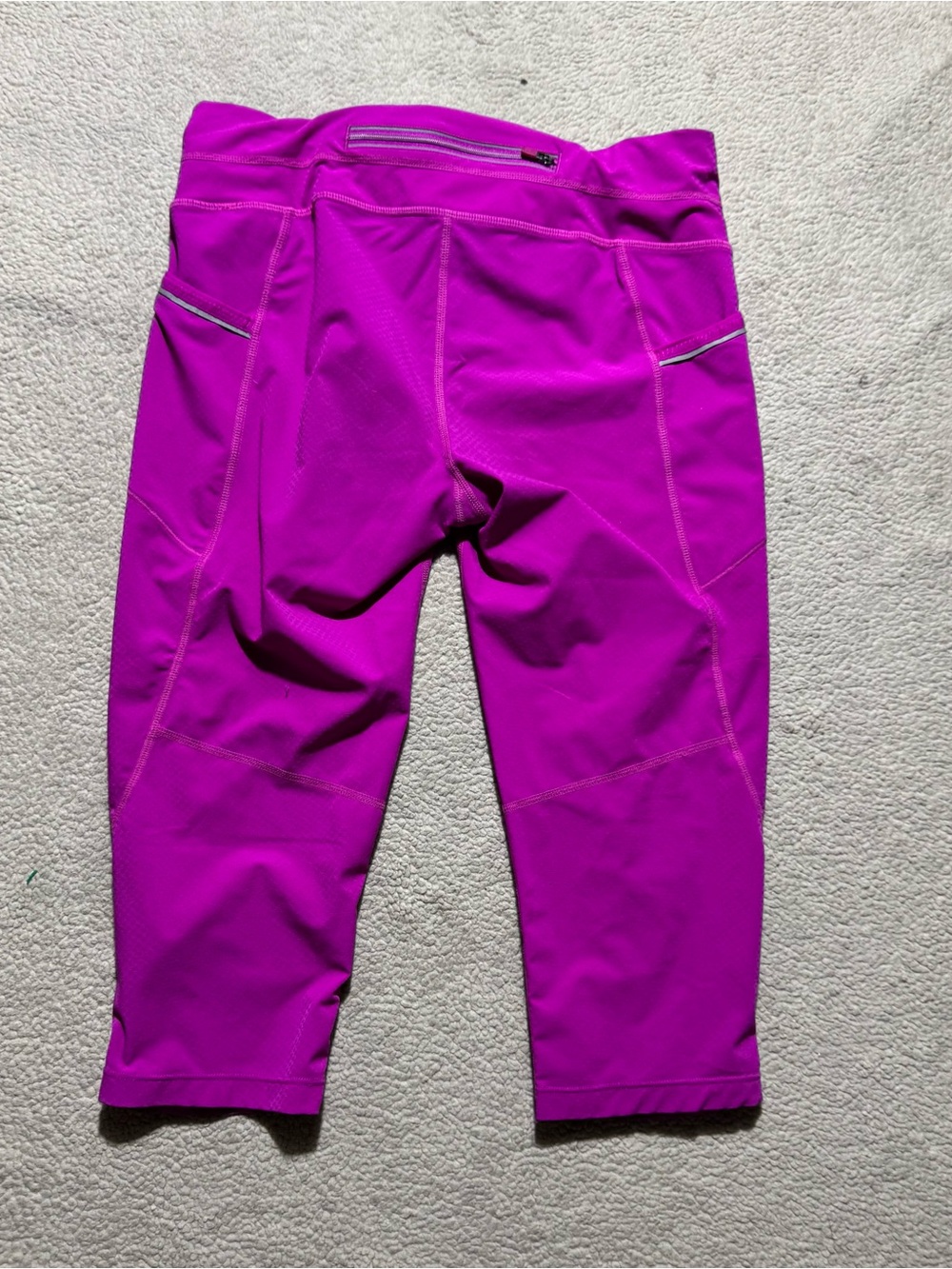 Athleta Leggings Womens Small Magenta Cropped Mid Rise Stretch Athleisure Gym - Picture 7 of 12